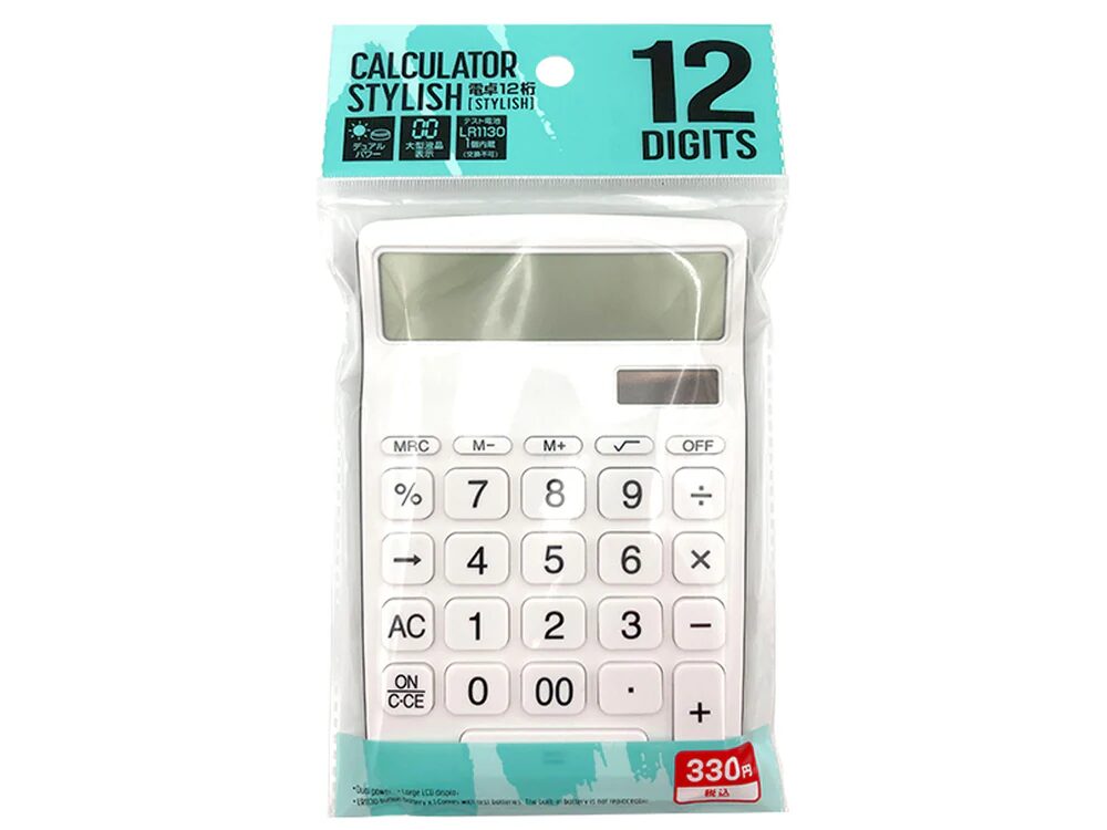 おすすめ１ ダイソーの電卓（電卓１２桁［ＳＴＹＬＩＳＨ］）